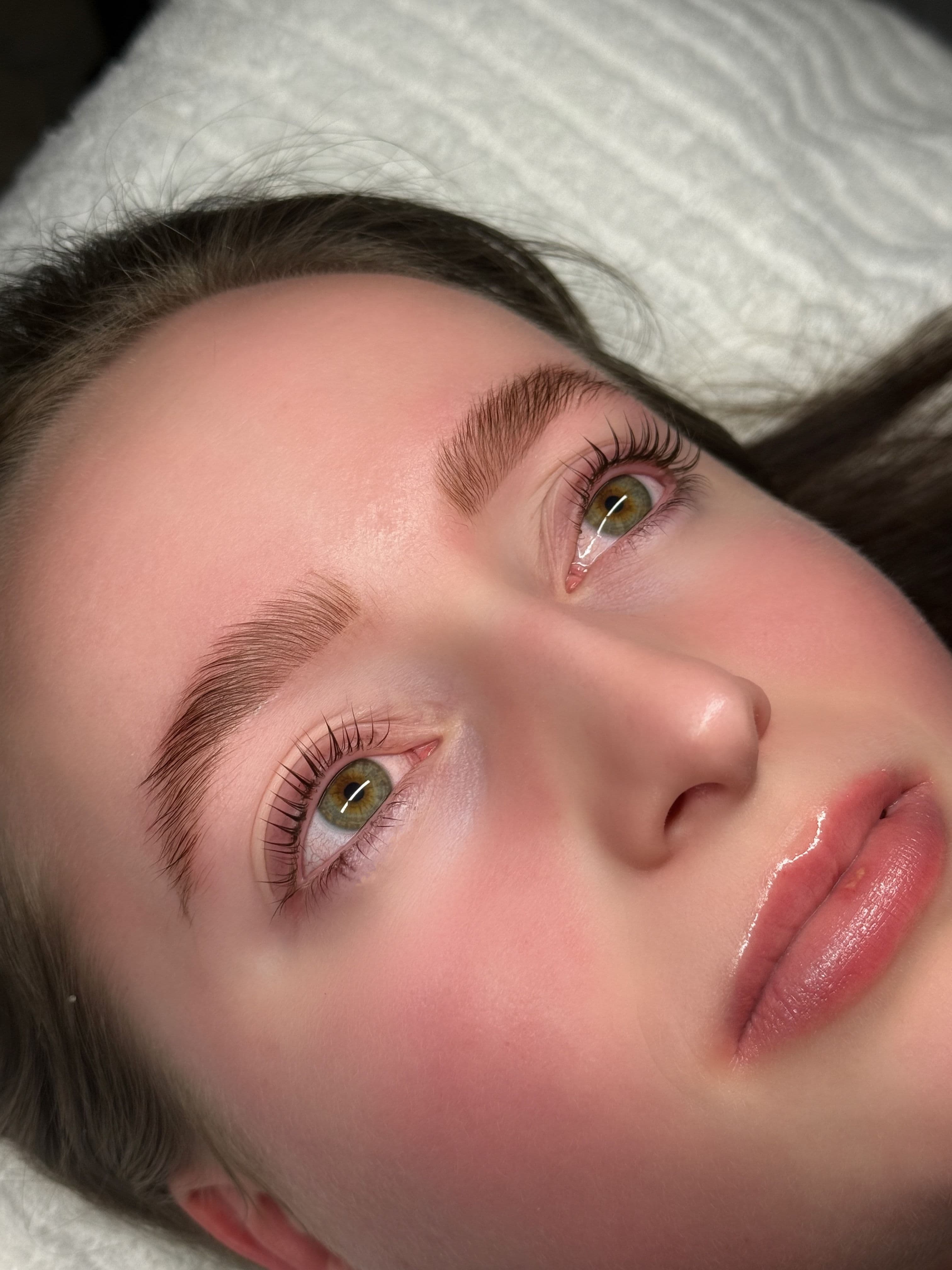 Lash lift and tint close-up