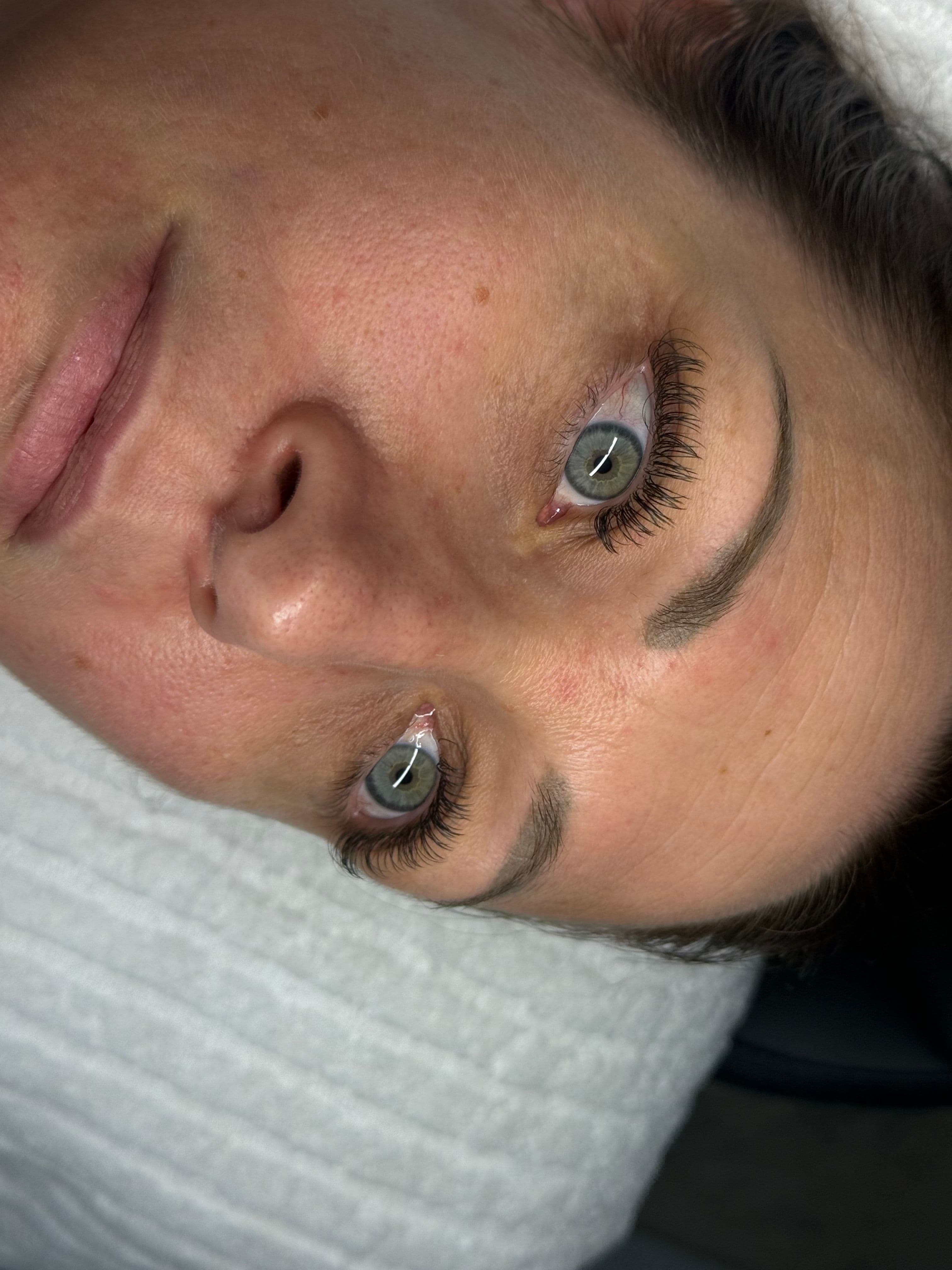 Client lash and brow result
